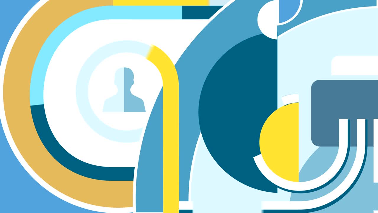 animación de oficina abstracta