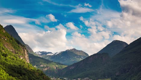 timelapse geiranger fjord norway