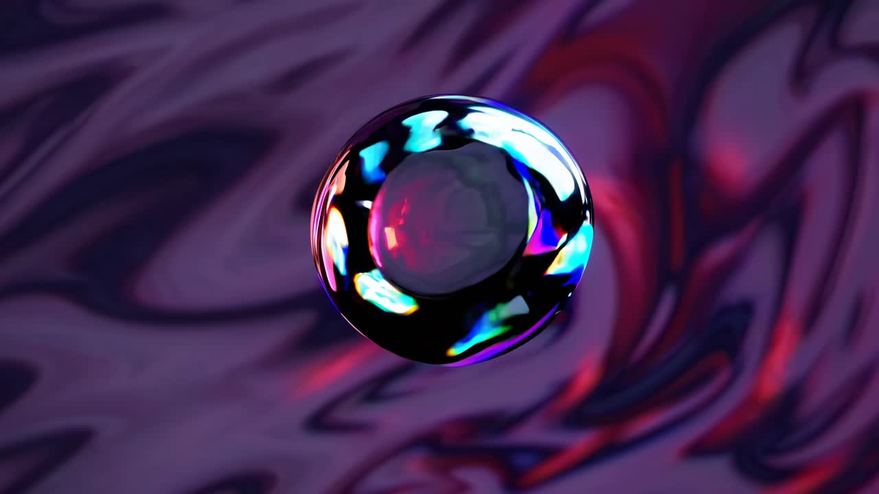 Abstract Colorful Sphere on a Gradient Background