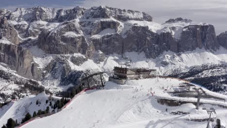 alpine ski resort in dolomites