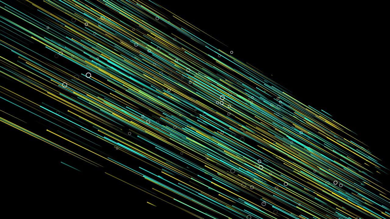 Sfondo astratto in movimento con linee diagonali luminose e cerchi