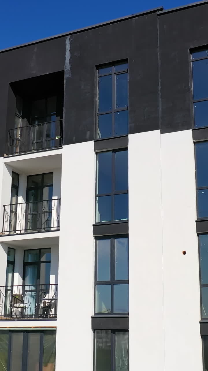 Modern Apartment Building Under Construction