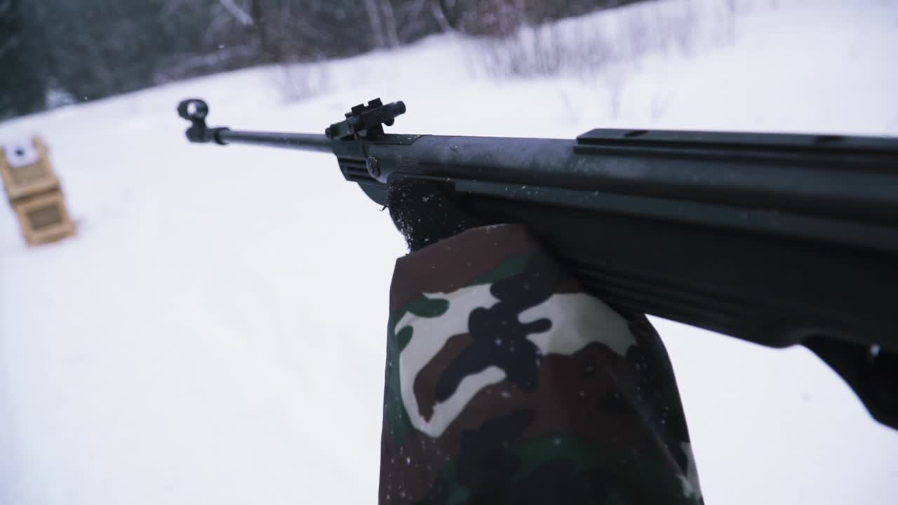 campo de tiro de invierno