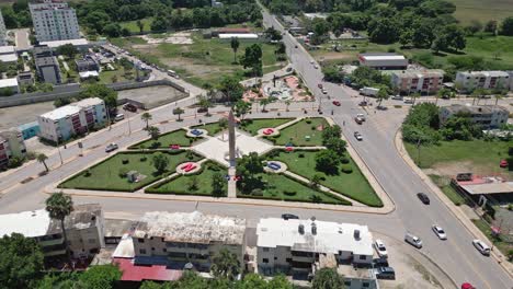 Square-of-Disoriented-or-San-Juan-Bautista-in-San-Juan-de-la-Maguana,-Dominican-Republic