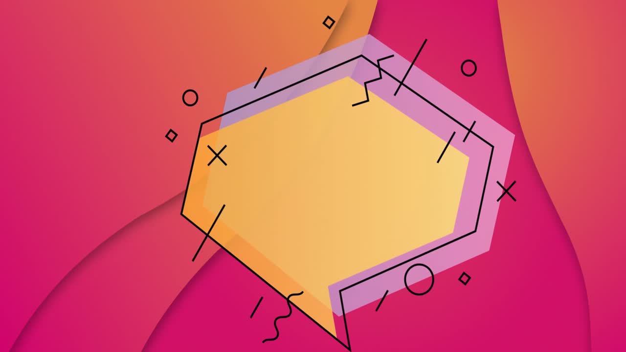 animación de la burbuja de habla sobre fondo rojo