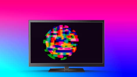 pantalla lcd con estática de colores