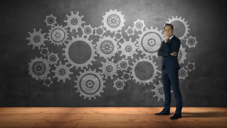 businessman standing with arms crossed