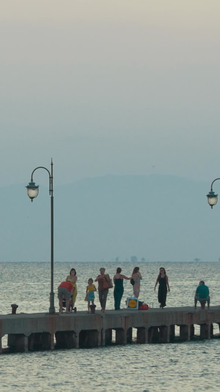 People on a pier