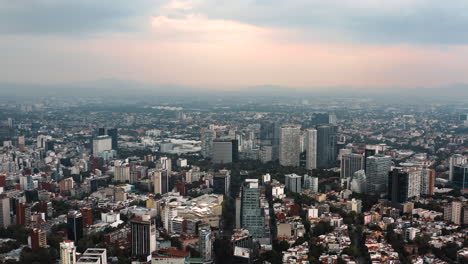 mexico city aerial view cloudy day