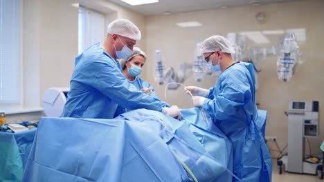 robotic surgery in progress