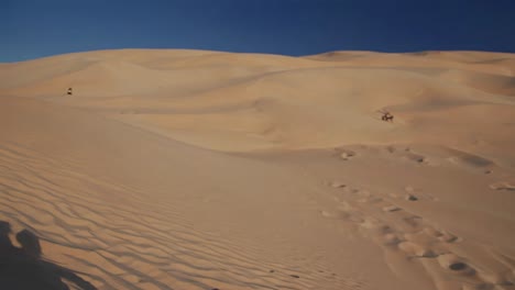father and son in the desert