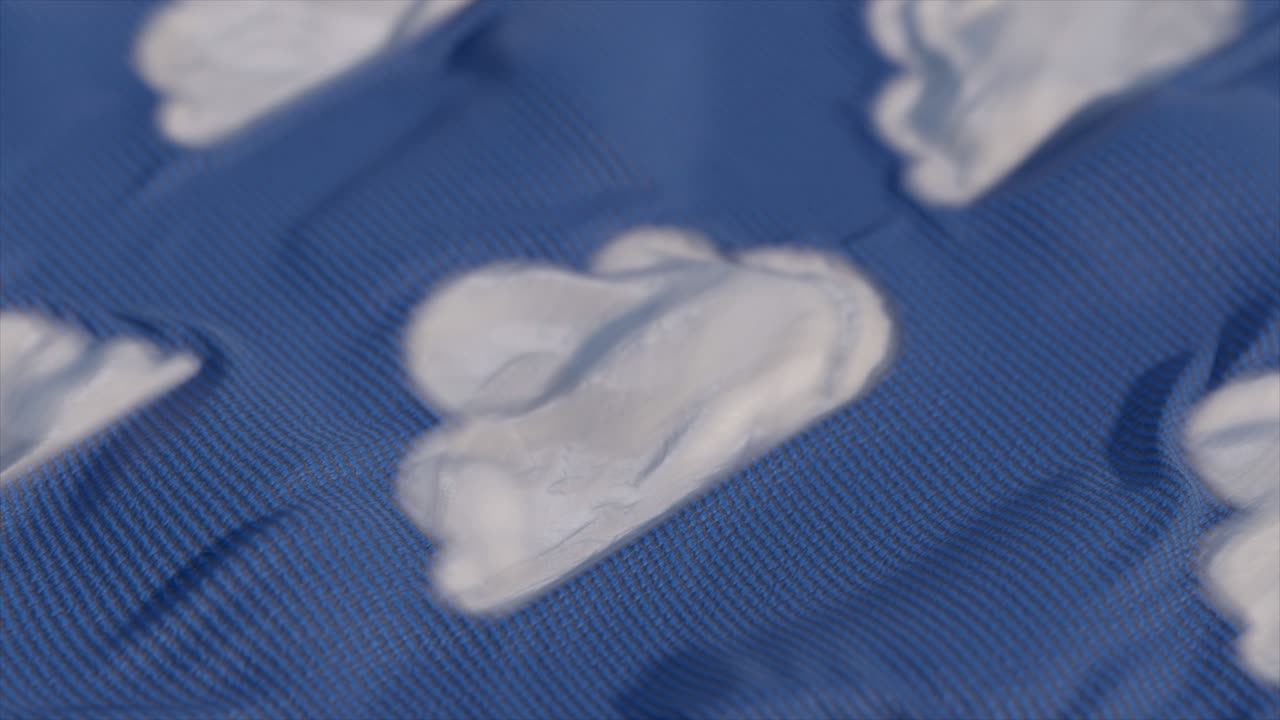 primer plano de un tejido acolchado con un revestimiento resistente al agua