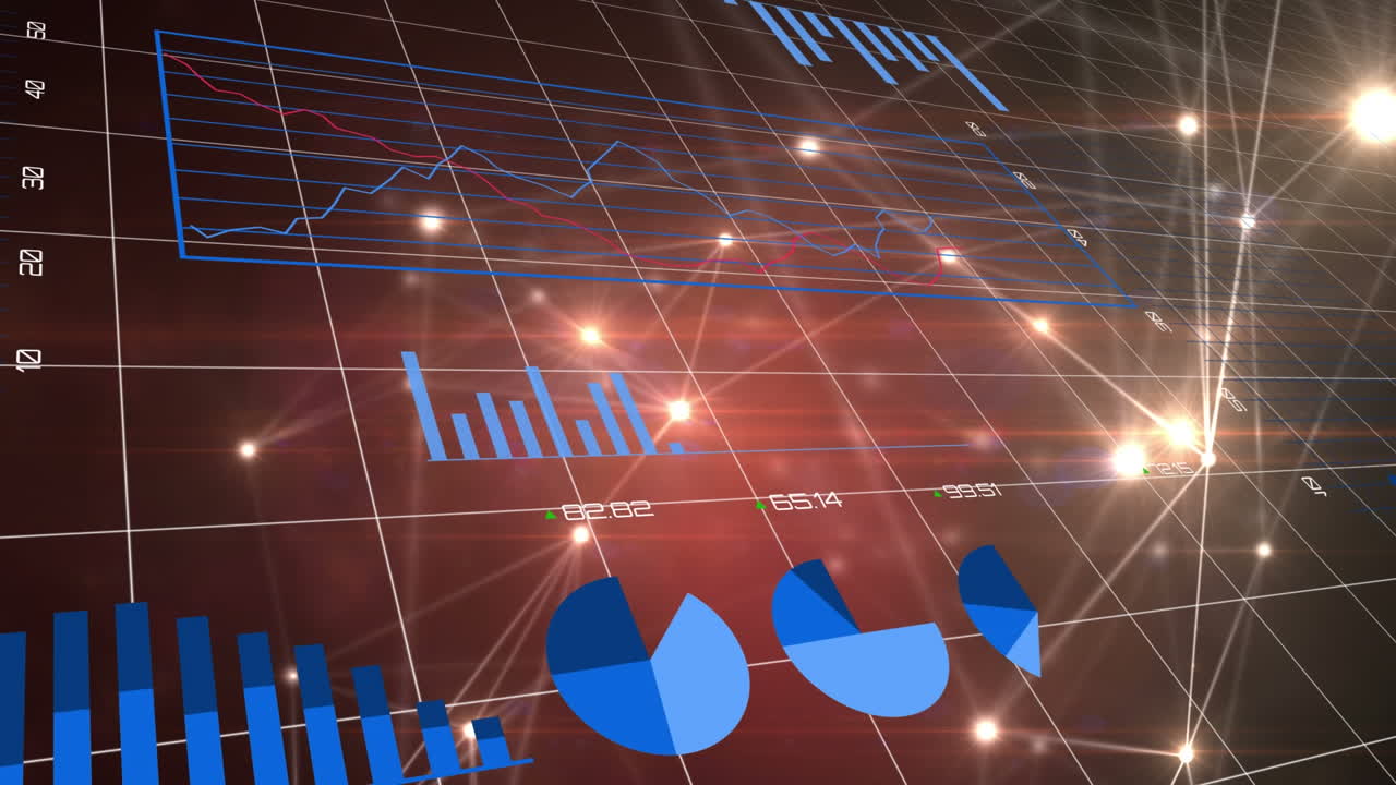 Animation of statistics and data processing over grid