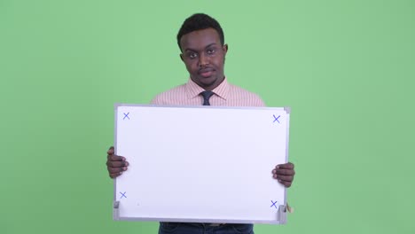 young african businessman with afro hair