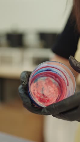 fluid art on glass