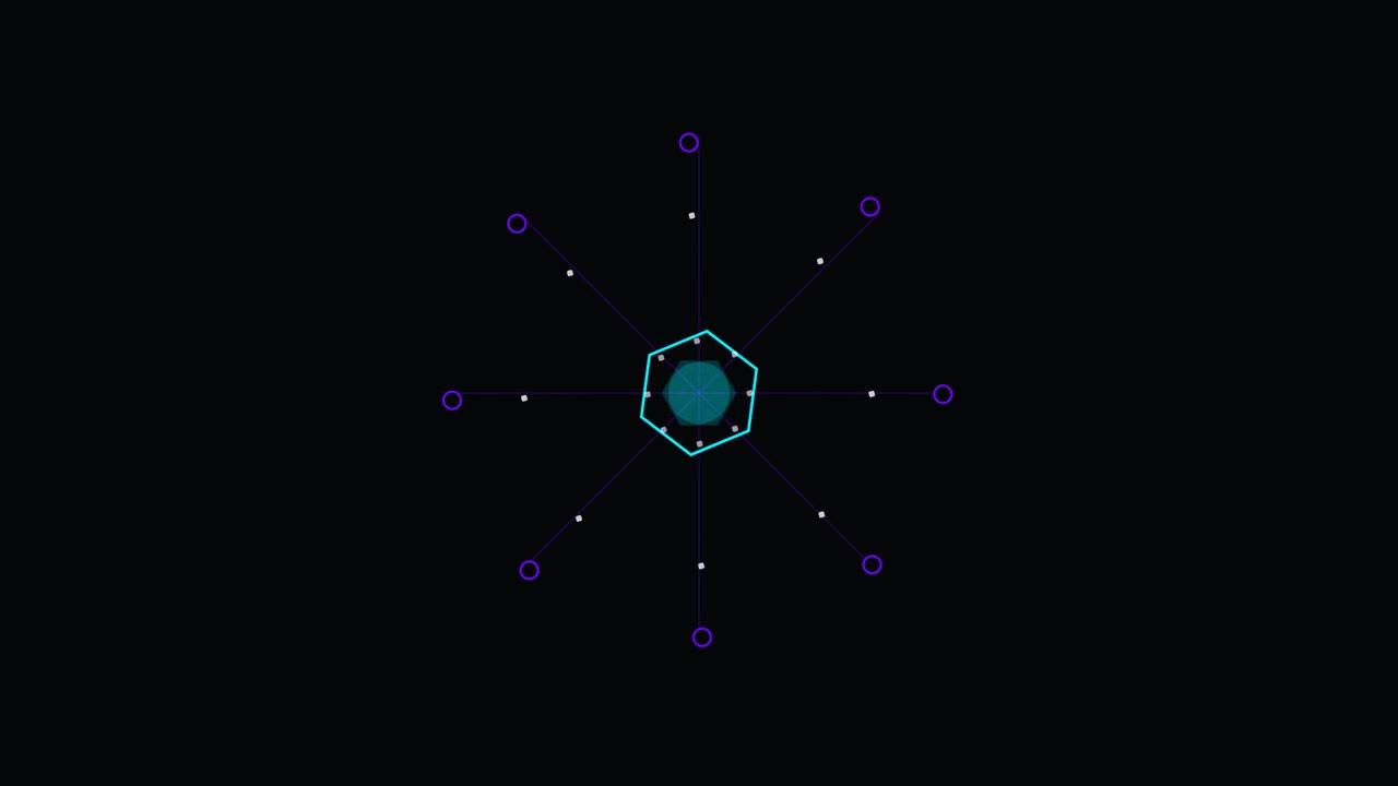Abstract Digital Hexagon Interface Animation