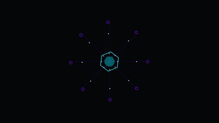 Abstract Digital Hexagon Interface Animation