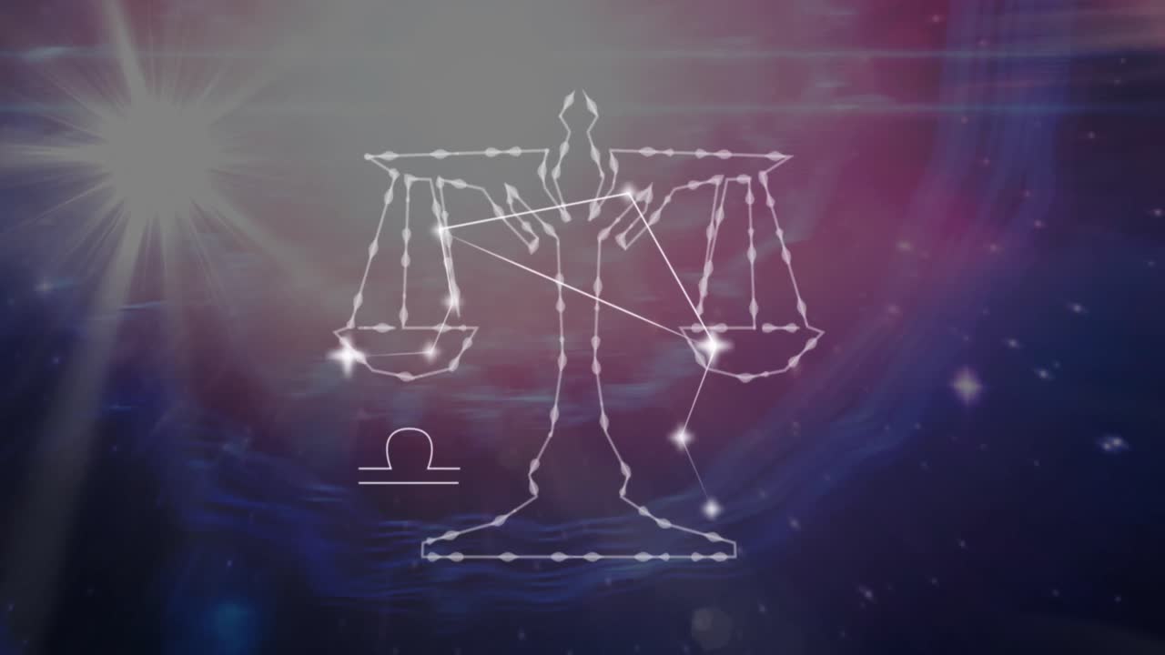 배경 에 있는 연기 구름 에 있는 무게자리 별자리 의 애니메이션