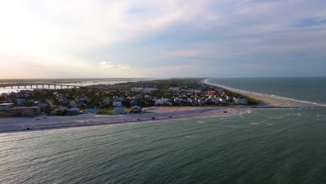 un impresionante video de drones de la península de vilano beach a lo largo de st.
