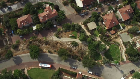 aerial views of suburban residential neighborhoods with houses, roads, and greenery