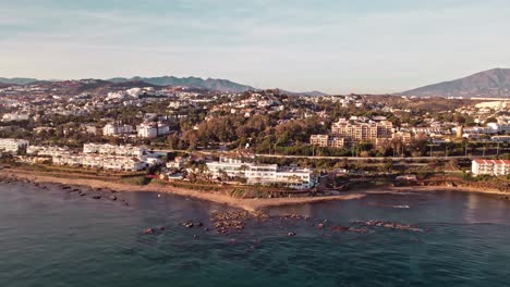 aerial view of calahonda, andalusia, south of spain