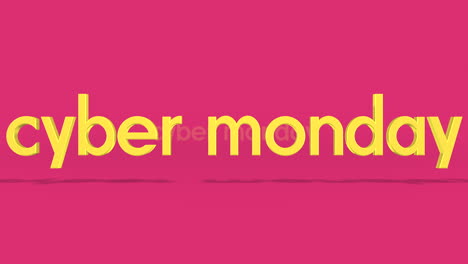 Rollender-Cyber-Monday-Text-Auf-Frischem-Roten-Farbverlauf