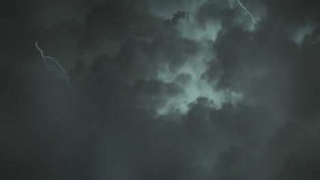 sky with dark clouds and lightning