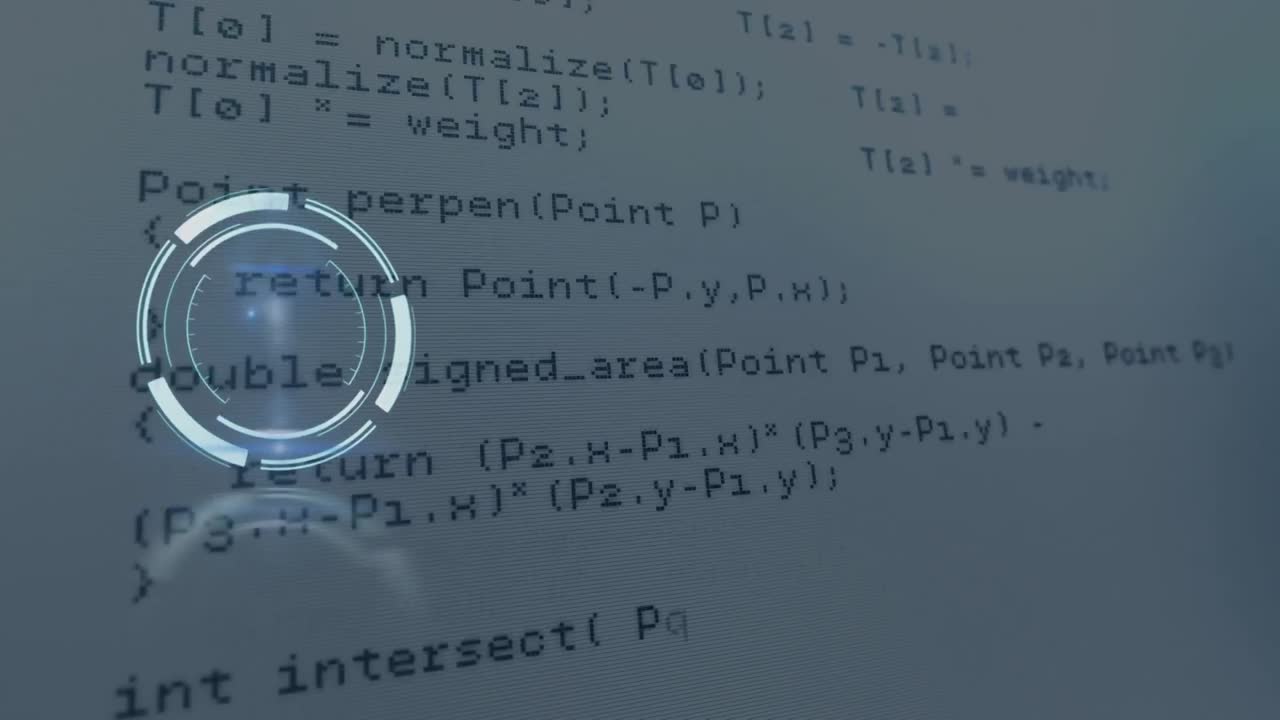 Animation of scope scanning over digital data processing