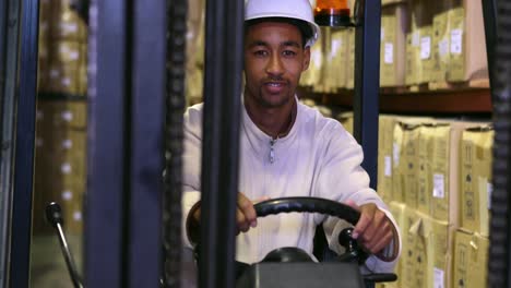 Forklift-driver-showing-thumbs-up