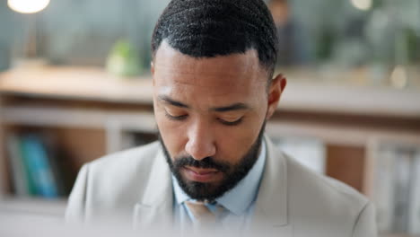 business, thinking and man with solution