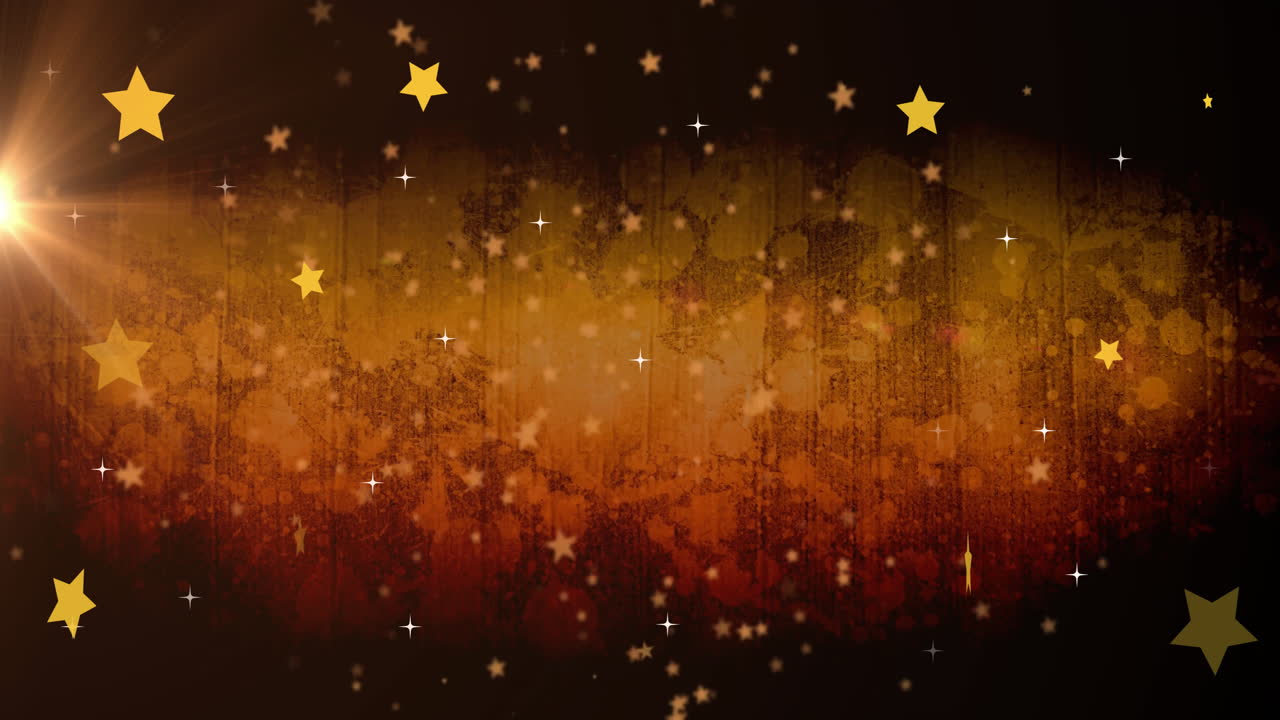 겨울 풍경 위에 내리는 눈의 애니메이션