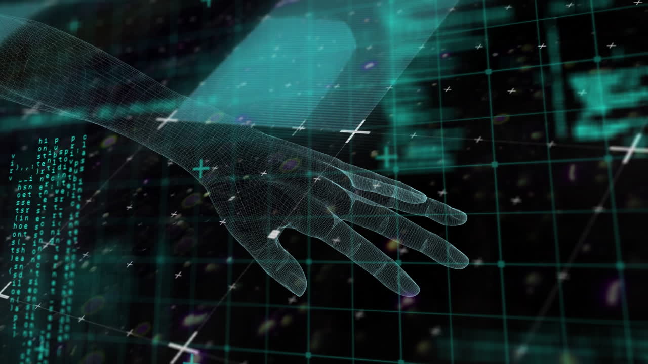 animación de escaneo de alcance y procesamiento de datos sobre la cabeza humana