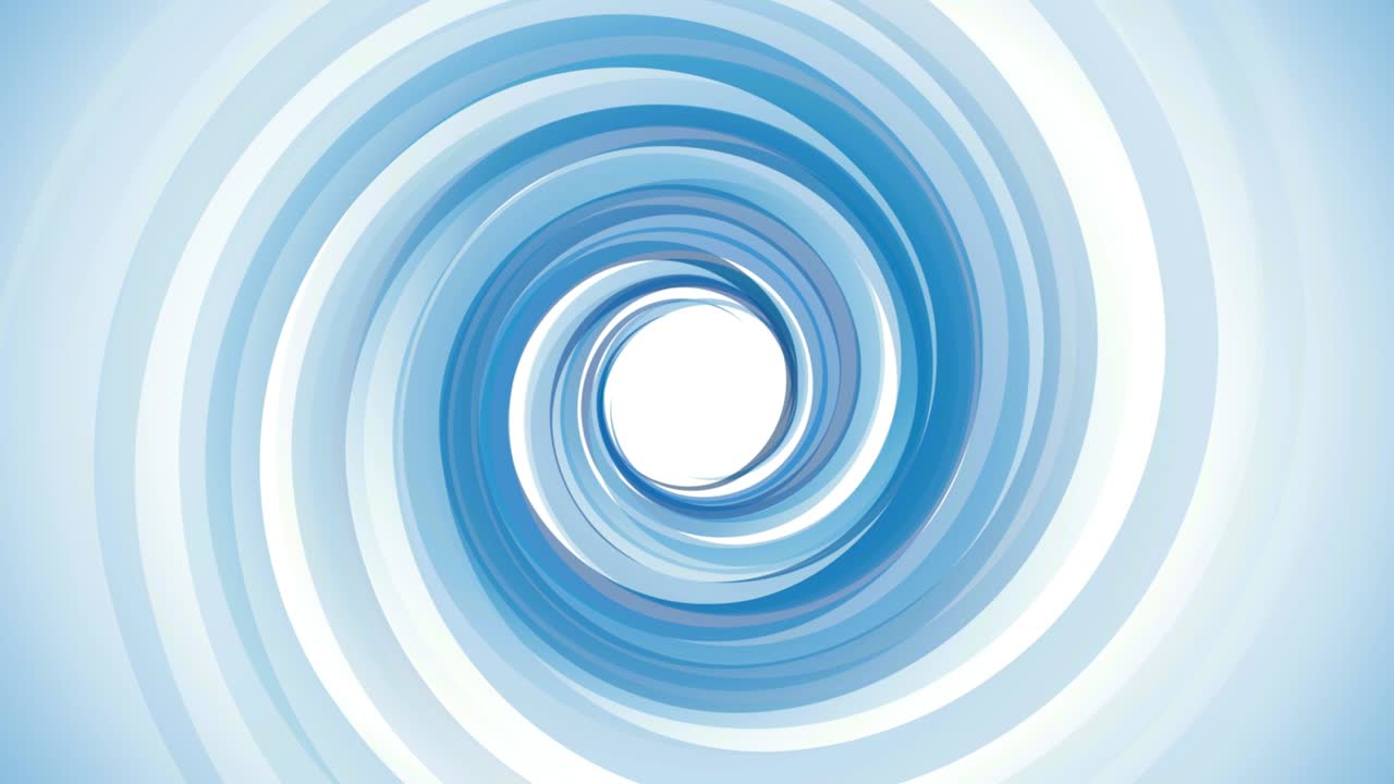 파란 소용돌이 배경: 세탁 및 냉각 개념, 만화, 2d 애니메이션, 루프 영상 4k