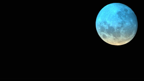 lapso de tiempo de luna llena, cambia de color durante la puesta de la luna