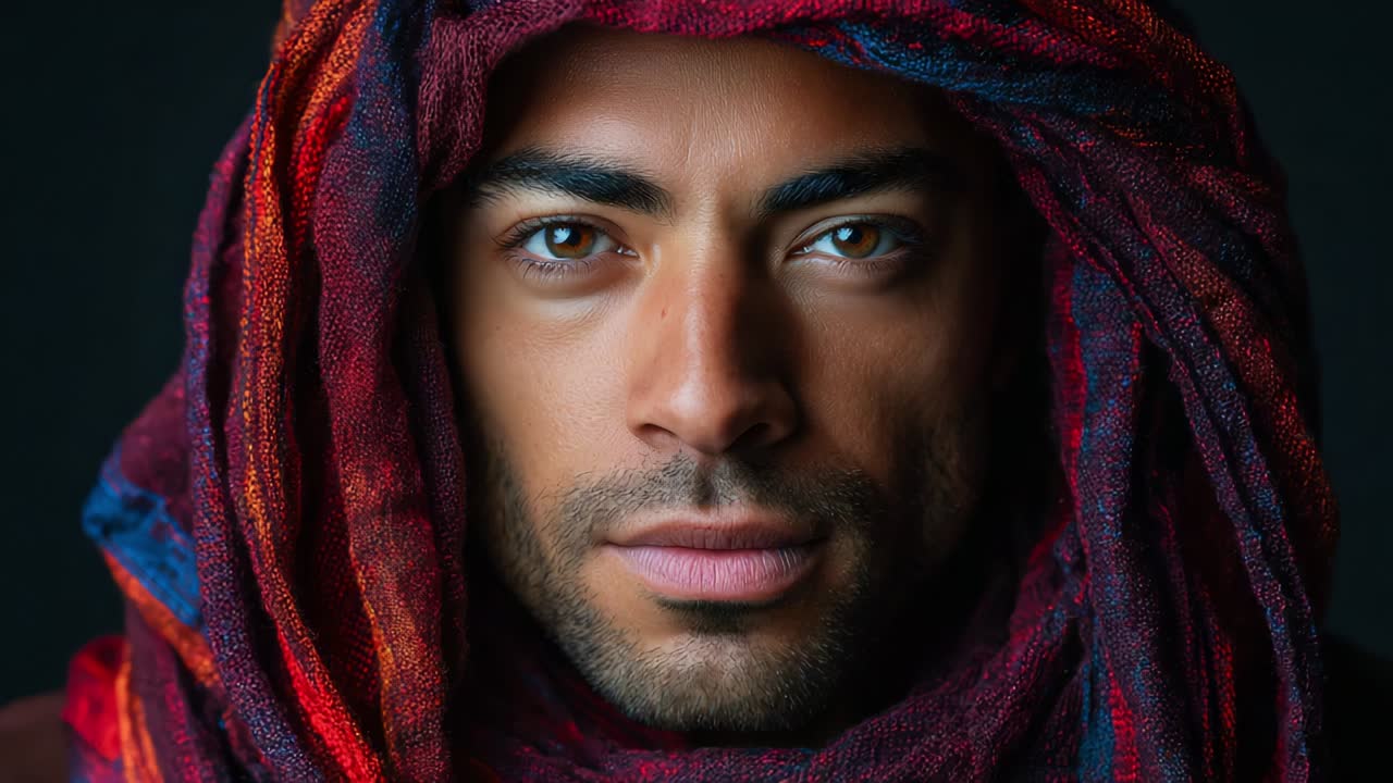 Man in Scarf Portrait