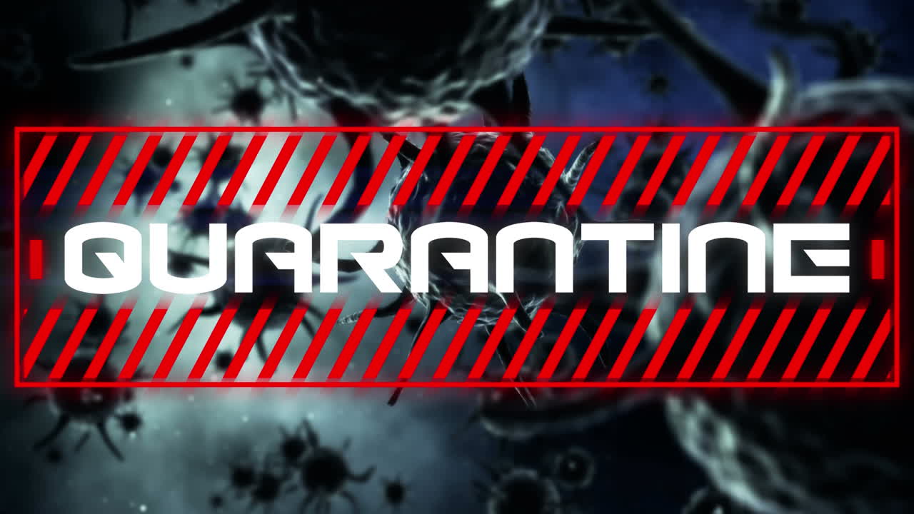 Quarantine text against Covid-19 cells moving