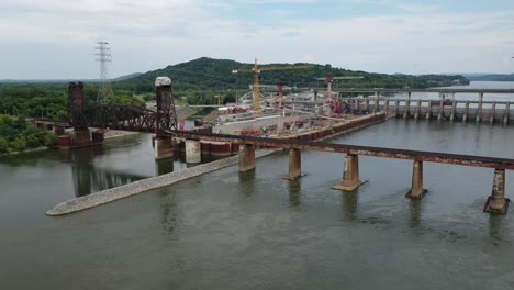 Stunning 4K drone footage of Chickamauga Dam, showcasing its structure, the Tennessee River, and scenic beauty. Perfect for infrastructure, travel, or history projects