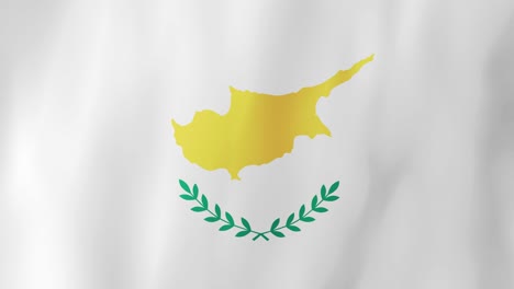 realistic cyprus flag waving in the wind. 4k animation.