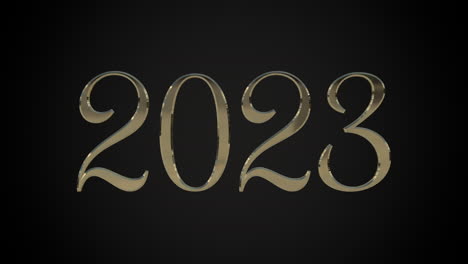 2023-Jahre-Mit-Goldener-Farbe-Auf-Schwarzem-Farbverlauf