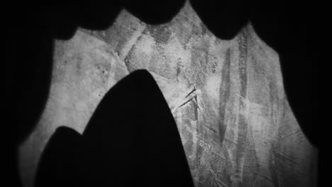 witch silhouette projection