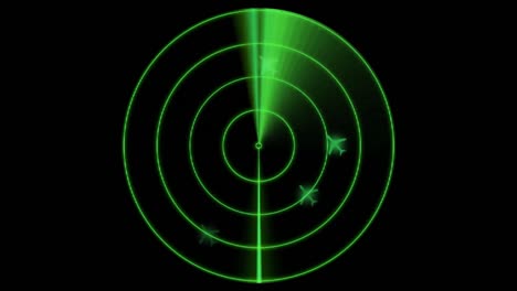 monitor de radar animado