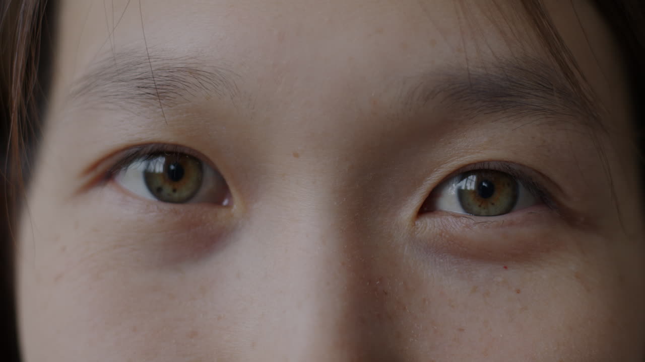 여자의 눈의 클로즈업