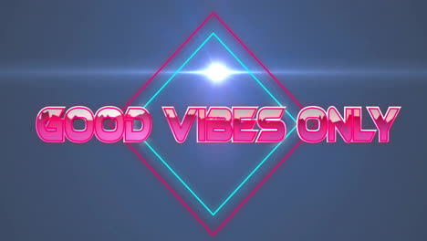 animation of good vibes only text over light spot