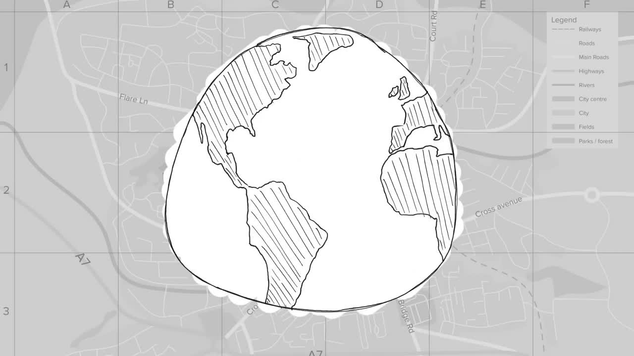 compuesto digital de la tierra y un mapa