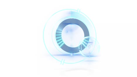 animation of scopes scanning on white background