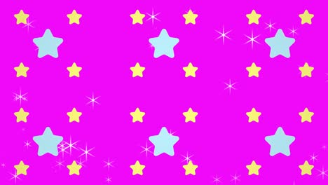 pink cute stars video background