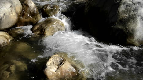 clear and clean waterfall  in san antonio creek in upper ojai california