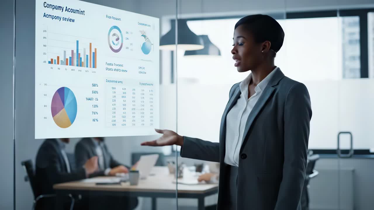 Business Presentation in a Modern Office