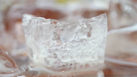 closeup of ice cubes