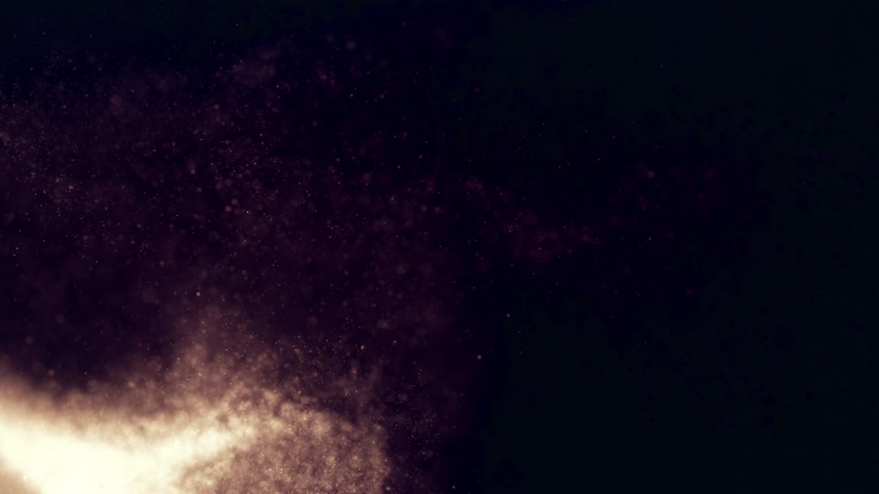 飛行する粒子の抽象的なアニメーション 動きのぼんやり